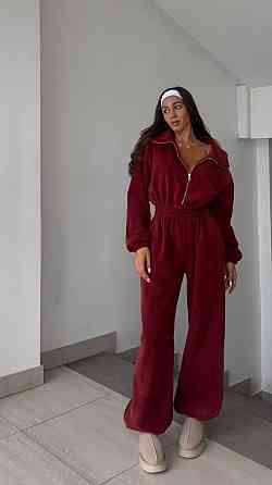 Стильний жіночий витончений комбінезон двосторонній фліс. Бордо, 46/48 Одеса