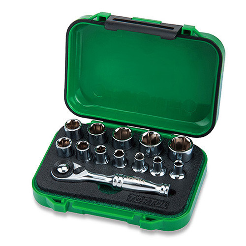 Набор головок с трещоткой TOPTUL 1/4