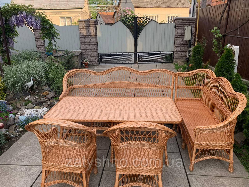 Плетені меблі з куточком із лози Київ - фото 9