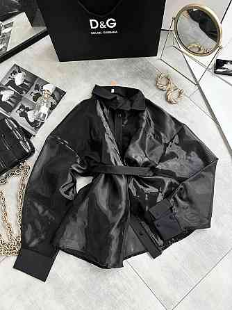 Женская стильная блуза из полупрозрачной органзы Черный Одесса