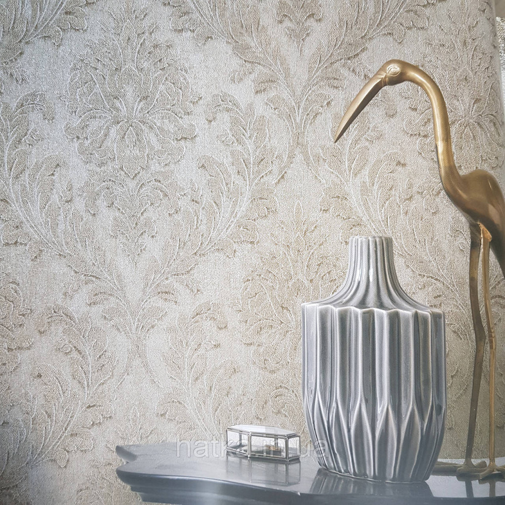 Обои виниловые на флизелине Rasch Raymond 1.06х10 классика вензель серые серебро 957020 Киев - изображение 1