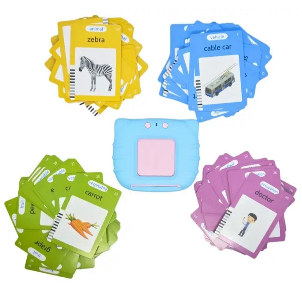 Учебные карточки Монтессори для изучения английского голубой Київ - фото 2