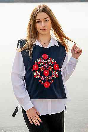 Вишита жилетка, жилетка — вишиванка  льон стрейч Київ