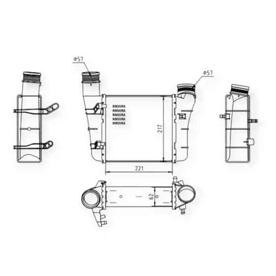 Радиатор Audi A4, A6 1.9-2.0D (00-09) интеркулера Мукачево