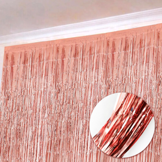 Дождик для фотозоны на стену 2 м на 1 м розовое золото Киев