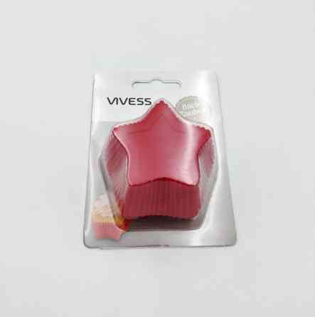 Формы для маффинов Vivess 6 штук 7 см красный Киев