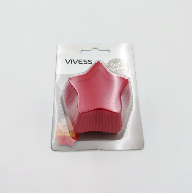 Формы для маффинов Vivess 6 штук 7 см красный Киев - изображение 1