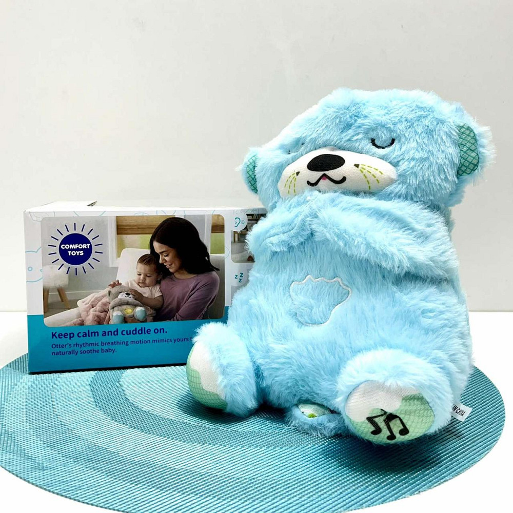 Видра інтерактивна дихає підсвічується сопить і відтворює заспокійливу музику Блакитна (853-1) Чернігів - фото 8