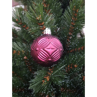 Елочная игрушка Chomik пластикові кульки компл. 16 шт, 6см, бордо (5900779853140_3) Винница - изображение 7