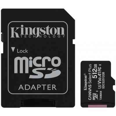 Карта памяти Kingston 512GB microSD class 10 A1 Canvas Select Plus (SDCS2/512GB) Винница