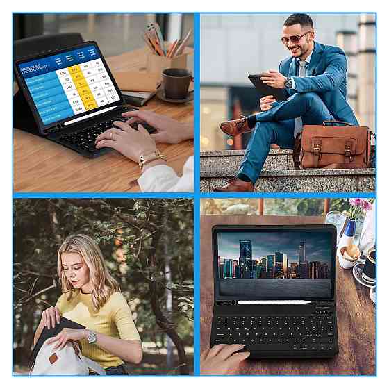 Клавіатурний чохол для Samsung Galaxy Tab A9 Plus SM-X210/X216/X218 чорний Bluetooth з віднімною клавіатурою UK QWERTY Київ