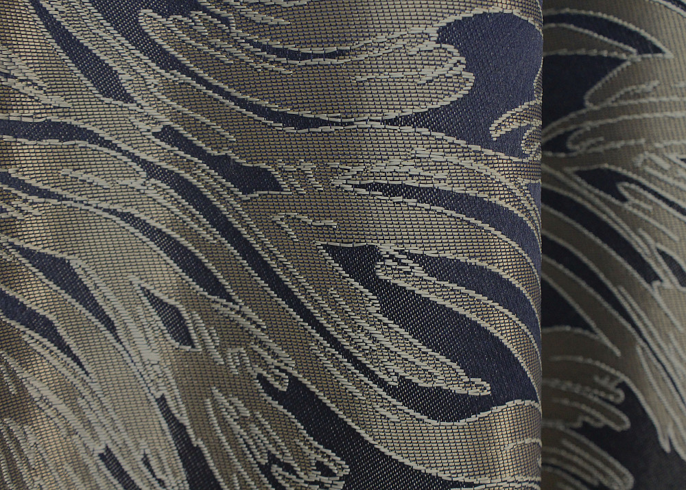 Комплект готовых штор VR-Textil Жаккард Magic № 1612ш Синий с бежевый 145х270 см 2 шт (33-0473) Киев - изображение 8