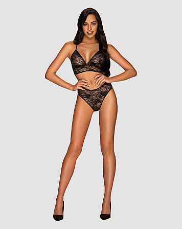 Комплект ажурный Obsessive Kokietta set Black S/M Sex Aura Київ