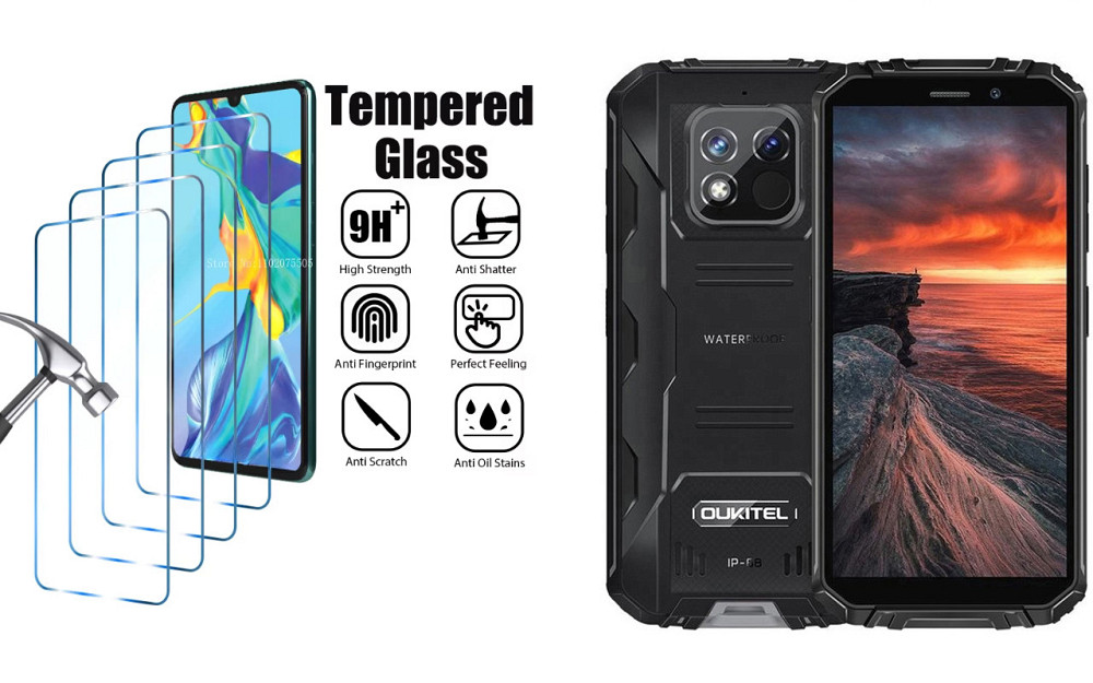 Захисне скло ArmorGlass для Oukitel WP18, WP18 Pro – стійке до подряпин та ударів Київ - фото 1