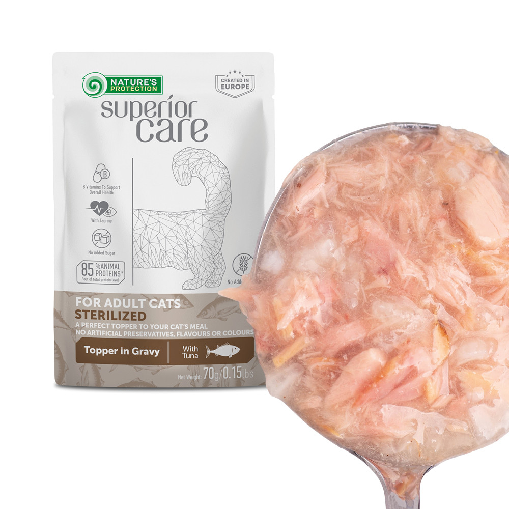 Nature's Protection Superior Care Adult Cats Sterilised Tuna Вологий корм для стерилізованих котів з тунцем, 70 г Киев - изображение 5