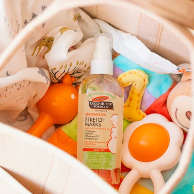 Косметика для мам Palmer's массажное масло от растяжек с маслом какао и витамином Е, 100 мл (4376-6.00) Винница - изображение 3