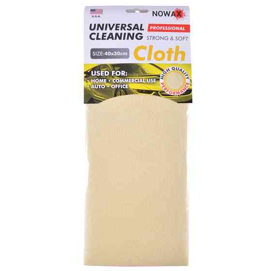 Ганчірка Nowax для авто Штучна замша 40*30см жовта Львів