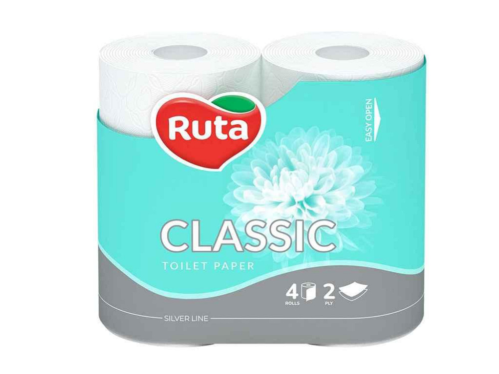 Туалетний папір 4шт 2шар Classic білий ТМ RUTA Solmir Київ - фото 1