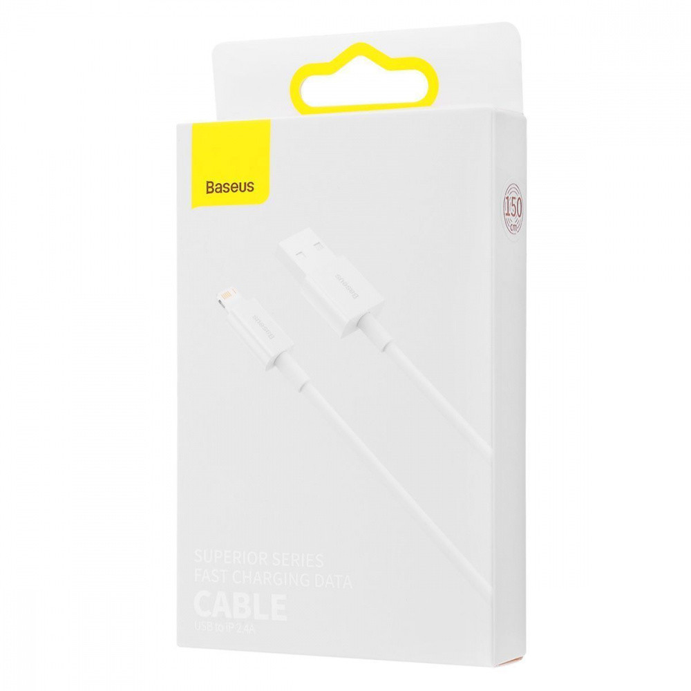 Кабель Baseus Superior Series Fast Charging Lightning 2.4A 1,5м белый Львов - изображение 2