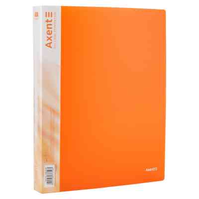 Папка на кільцях Axent А4 з 4-ма кільцями 700 мкм 35 мм Прозора помаранчева (1208-25-A) Вінниця