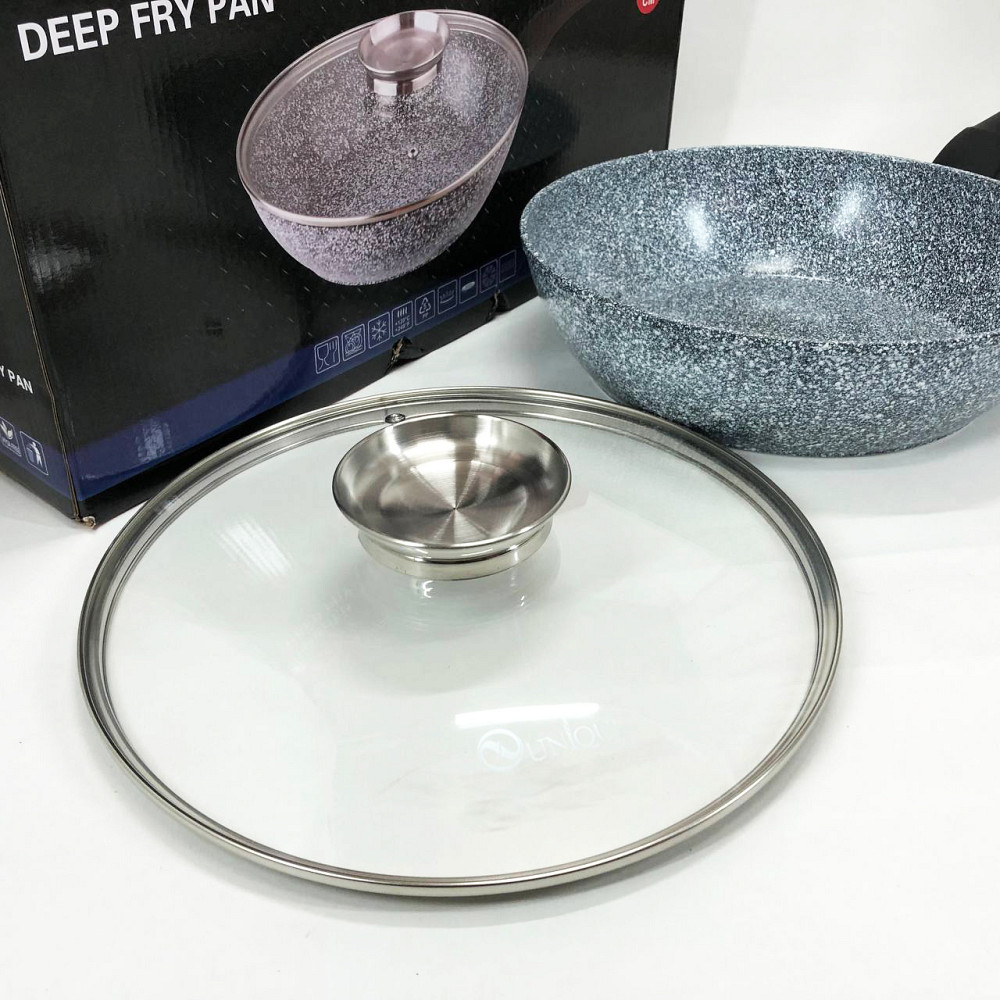 Алюмінієві сковорідки з антипригарним покриттям UNIQUE UN-5172 28 см, Сковорода для варіння TP-18 Івано-Франківськ - фото 9