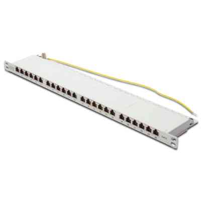 Патч-панель 19&quot; 24xRJ-45 STP cat.6, 0.5U Digitus (DN-91624S-SL-SH-G) Вінниця