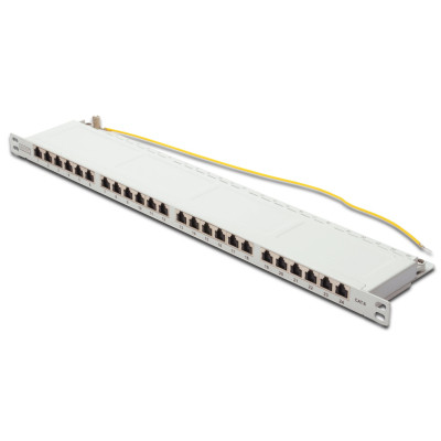 Патч-панель 19&quot; 24xRJ-45 STP cat.6, 0.5U Digitus (DN-91624S-SL-SH-G) Вінниця - фото 1
