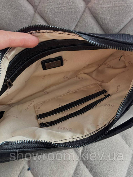 Женская компактная сумка на плечо Guess (812820) черная Киев - изображение 6