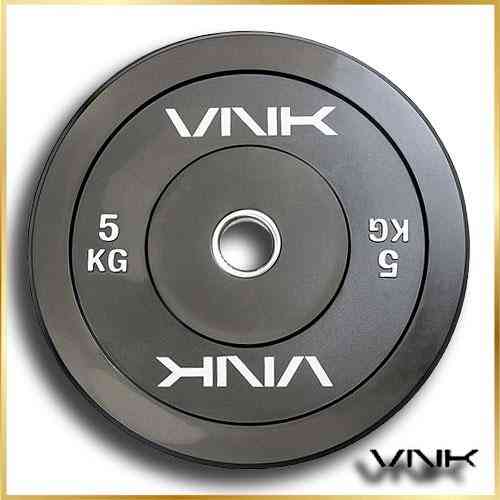 Бамперний диск VNK Black 5 кг для штанги кросфіт і важка атлетика гумовий Київ