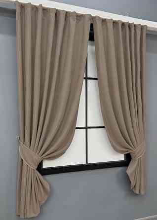 Комплект коротких штор VR-Textil Мікровелюр Petek YL № 1701ш Капучино 130х170 см 2 шт (35-0458) Київ