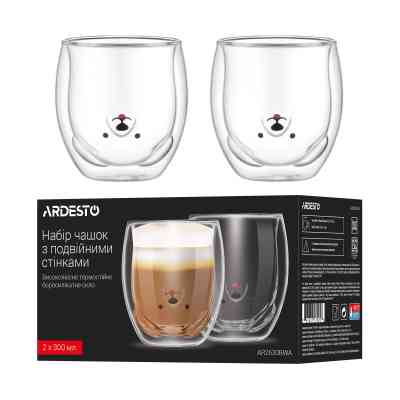 Набір склянок Ardesto Animals 300 мл 2 шт прозорий (AR2630BWA) Вінниця