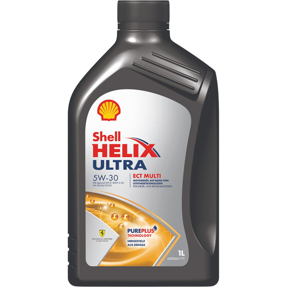 Shell Helix Ultra ECT MULTI 5W-30, 1 л — Премиальное синтетическое моторное масло для бензиновых, дизельных и газовых двигателей Ковель - изображение 1