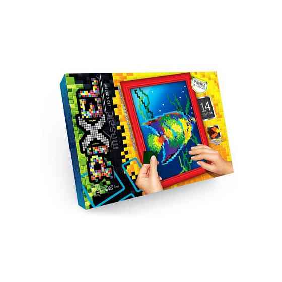 Набір для творчості "Мозаїка Піксель: Риба" РМ-01-09, 21х29,7 см, рамка в наборі Вінниця