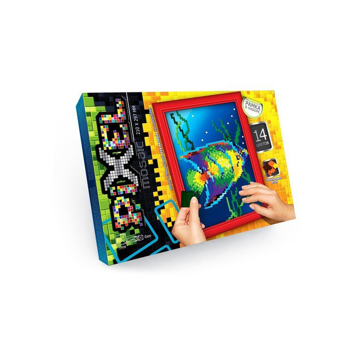 Набір для творчості "Мозаїка Піксель: Риба" РМ-01-09, 21х29,7 см, рамка в наборі Вінниця - фото 1