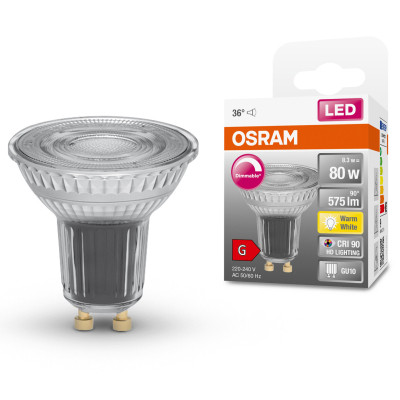 Лампочка Osram LED PAR16 DIM 80 36 8,3W/927 230V GU10 (4058075433663) Винница - изображение 4