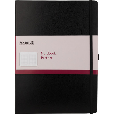 Блокнот Axent Partner Grand, 210х295, 100 л, клет, черный (8203-01-A) Винница - изображение 1