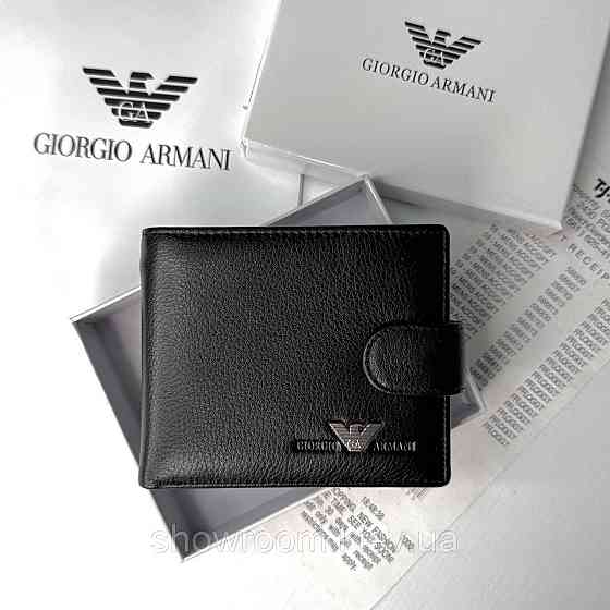 Брендовий гаманець із натуральної шкіри на застібці GA (6605) Київ