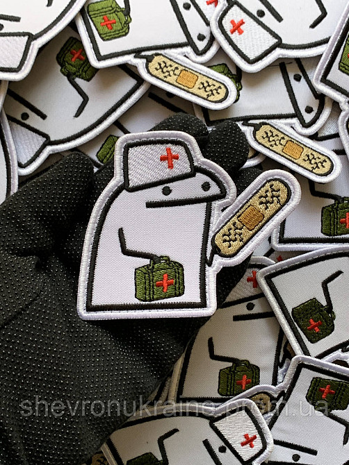 Шеврон флорк лікар (Форма контурна. На липучці) Розмір 8x9.5см Київ - фото 6