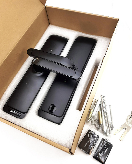 PES Husky Wi-Fi биометрический замок с WC фиксатором черный Киев - изображение 4