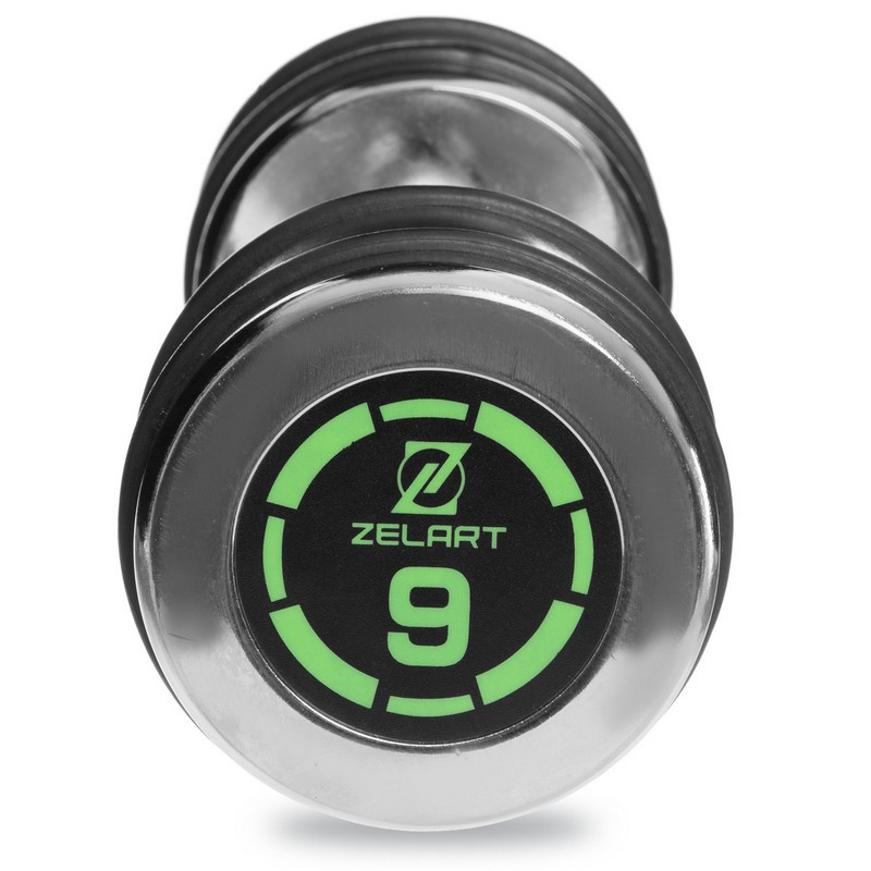 Гантель 9 кг хромована Zelart-2622-9 Київ - фото 3