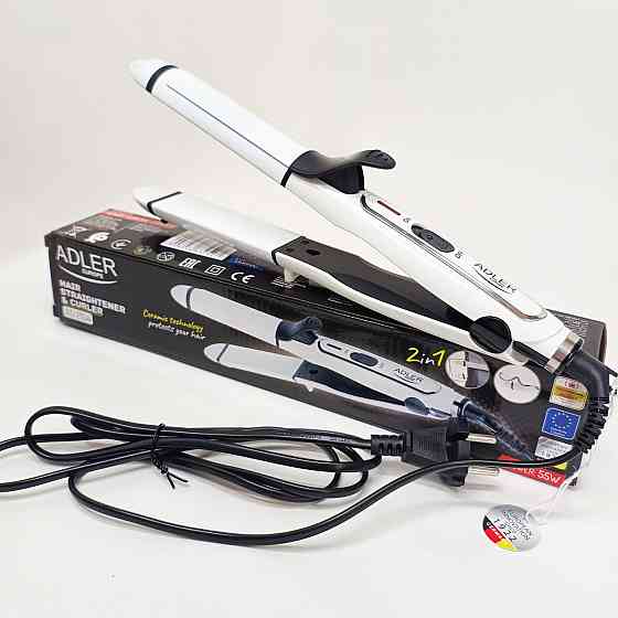 Современные щипцы для завивки волос Adler AD 2104 50Вт, Крутые плойки для волос Плойка обьема FH-61 Львов