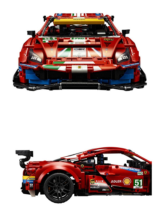 Конструктор Technic Ferrari 488 GTE AF Corse №51 — 1677 деталей, масштабна модель суперкара, Київ - фото 8