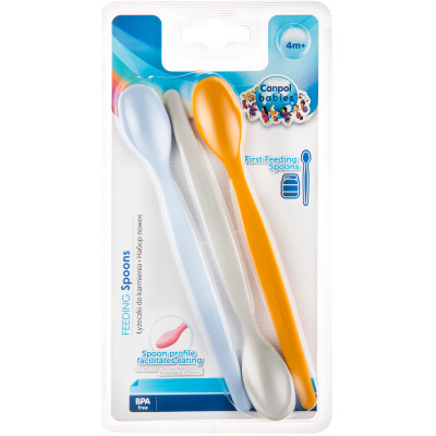 Набір дитячого посуду Canpol babies Перші ложечки для годування 3 шт. блакитні (31/419_blu) Вінниця - фото 2