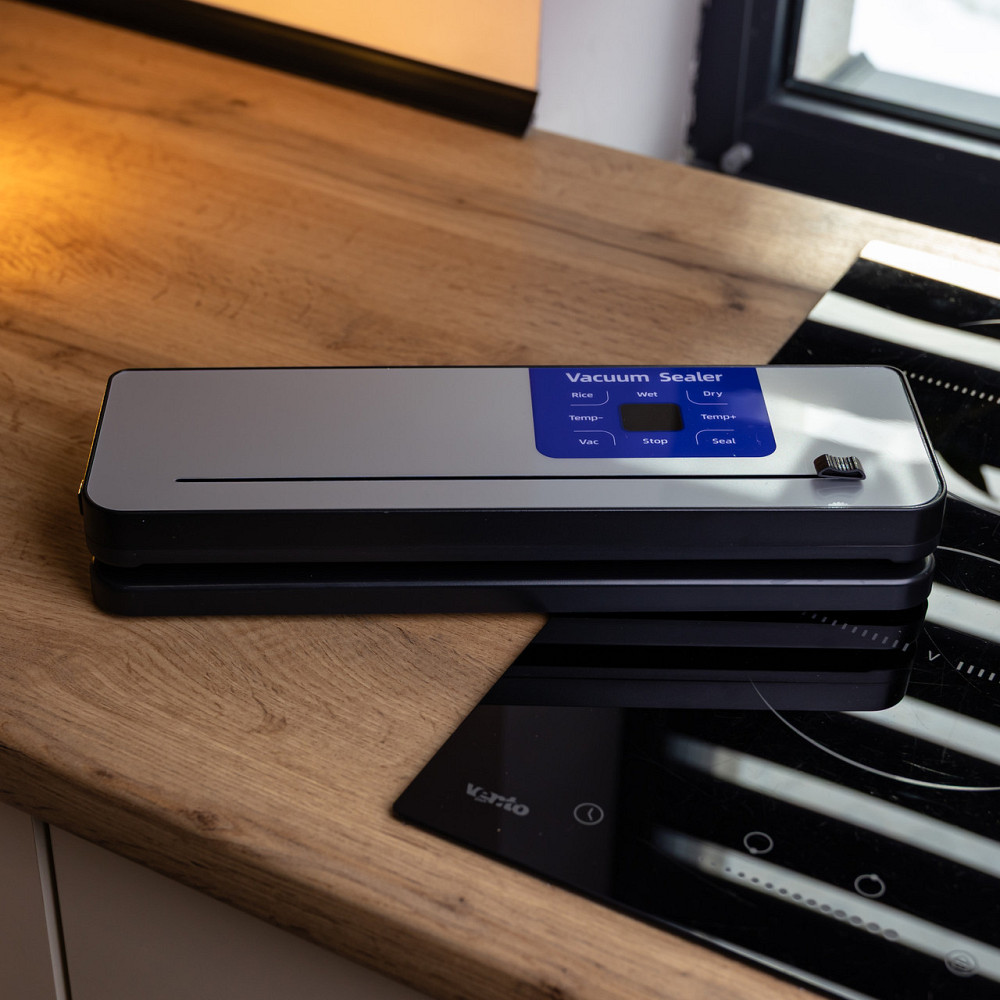 Вакууматор побутовий сенсорний для сухих і вологих продуктів 120 Вт із вбудованим різаком пакувальник вакуумний HP-11-29BL Київ - фото 9