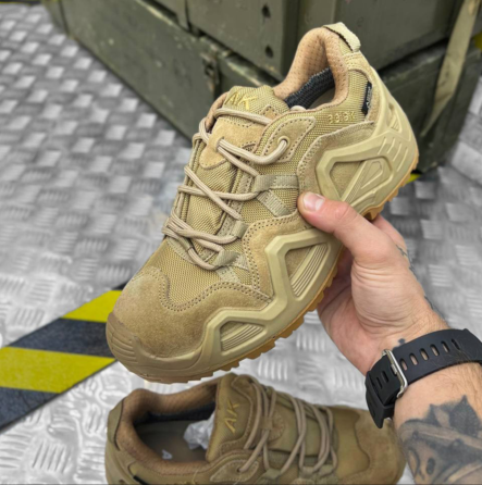 Демисезонные мужские тактические кроссовки АК с усиленным носком, качественные койот кроссовки прошиты и прокл Львов