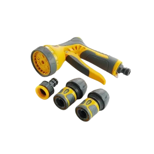 Набір поливальний (пістолет-розпилювач 9 режимів з регулюванням потоку+конектори 3/4