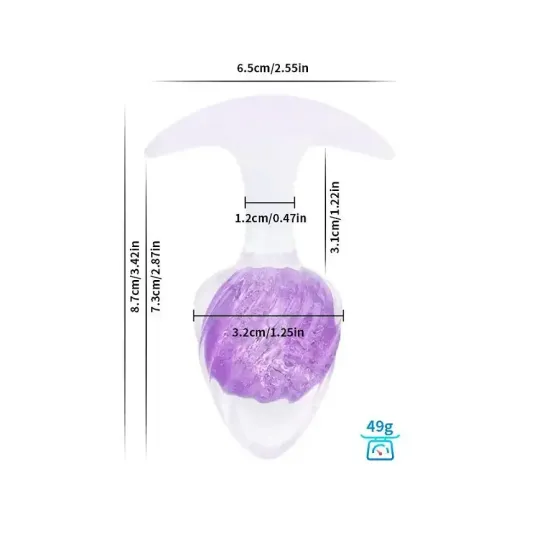 Анальная пробка Liebe Seele Icecream-shaped Crystal Anal Plug - Purple Small Львов