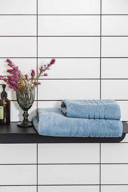 Ecotton Рушник Ecotton 70х140 см махровий банний високої щільності 420 г/м² блакитний Indigo Киев - изображение 2