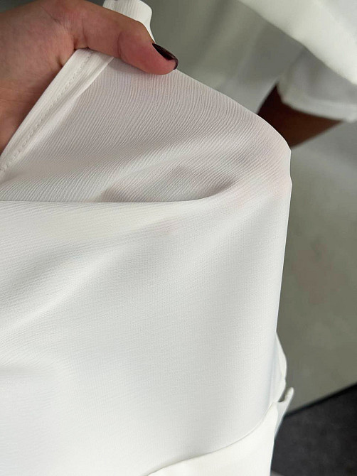 Жіночий костюм-двійка із сатину Айворі XL-2XL Харків - фото 6