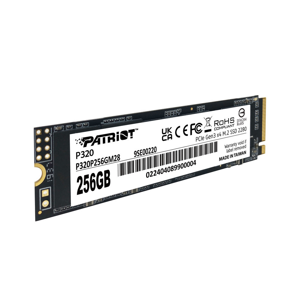 Накопичувач SSD M.2 Patriot P320 256GB NVMe 2280 Gen3.0 x4 3D TLC Киев - изображение 4